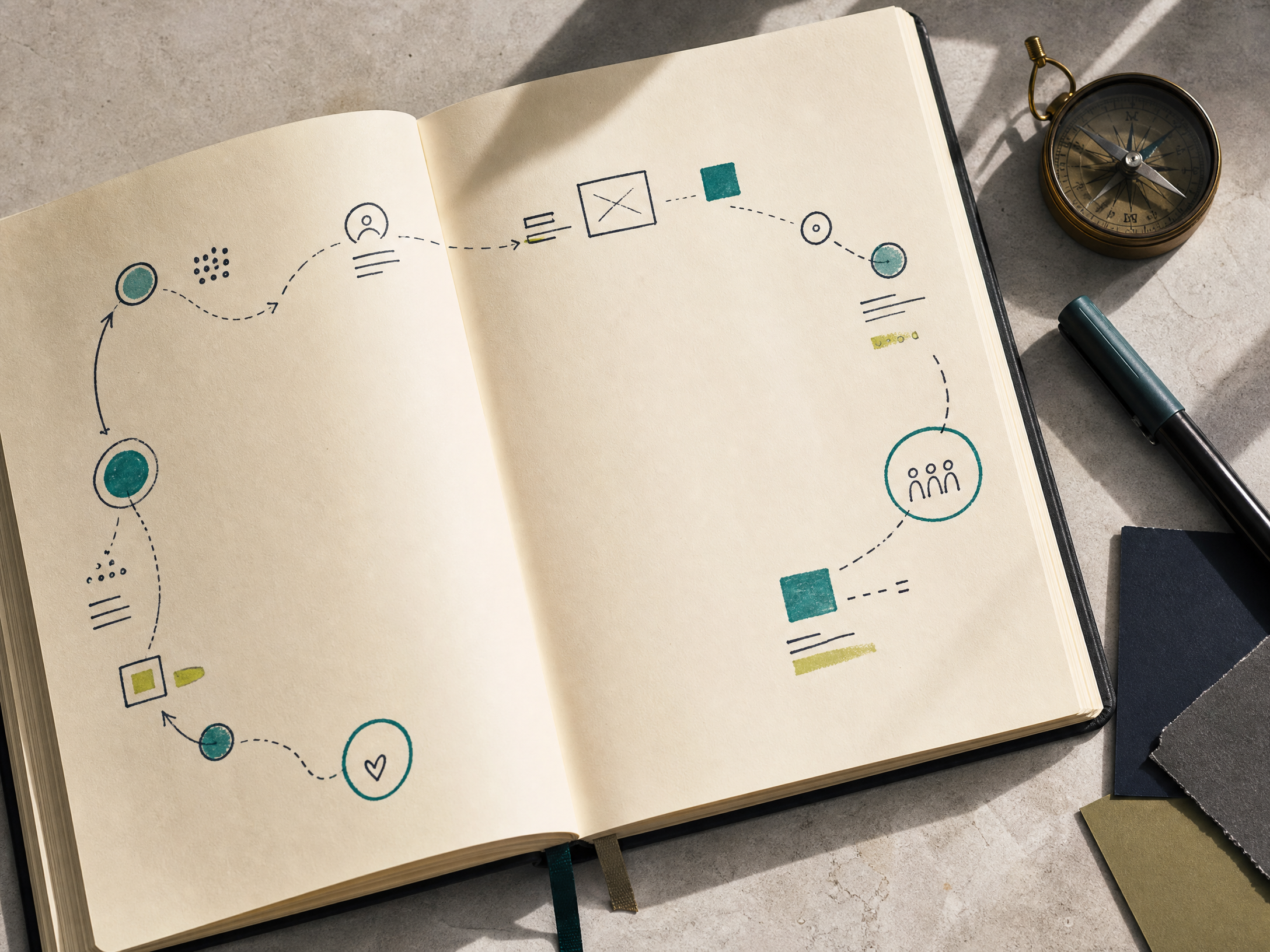 Editorial illustration of a practical business growth strategy map